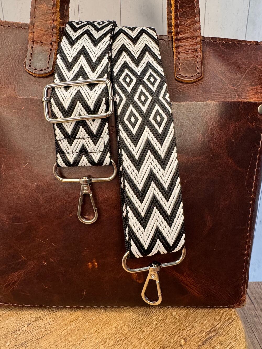 Chevron Purse Strap Wide Striped Bag Strap Boho Crossbody Purse Strap